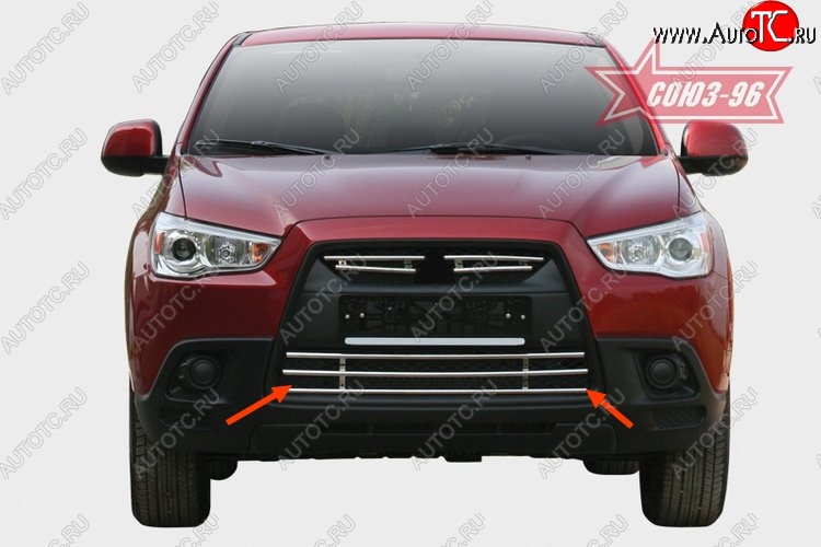 5 579 р. Декоративный элемент воздухозаборника Souz-96 (d16) Mitsubishi ASX дорестайлинг (2010-2012)  с доставкой в г. Таганрог