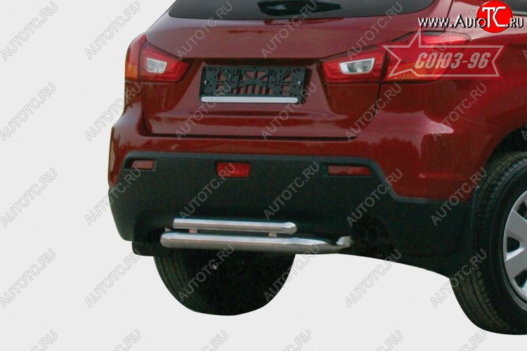 11 609 р. Защита заднего бампера Souz-96 (d60/42) Mitsubishi ASX дорестайлинг (2010-2012)  с доставкой в г. Таганрог