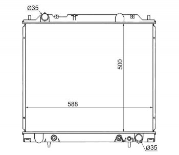 6 999 р. Радиатор двигателя (пластинчатый, 2.8D, МКПП/АКПП) SAT  Mitsubishi Delica  4 - L400  с доставкой в г. Таганрог. Увеличить фотографию 1