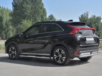 14 399 р. Защита заднего бампера (Ø63 мм, нержавейка) SLITKOFF  Mitsubishi Eclipse Cross  GK (2017-2021) дорестайлинг  с доставкой в г. Таганрог. Увеличить фотографию 2