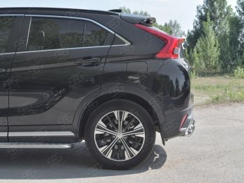 16 699 р. Защита заднего бампера (2 трубы Ø63 и 42 мм, нержавейка) SLITKOFF Mitsubishi Eclipse Cross GK дорестайлинг (2017-2021)  с доставкой в г. Таганрог. Увеличить фотографию 3