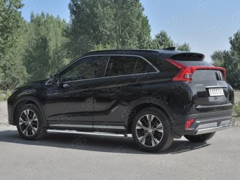 14 999 р. Защита заднего бампера (Ø75х42 мм, нержавейка) Russtal Mitsubishi Eclipse Cross GK дорестайлинг (2017-2021)  с доставкой в г. Таганрог. Увеличить фотографию 2