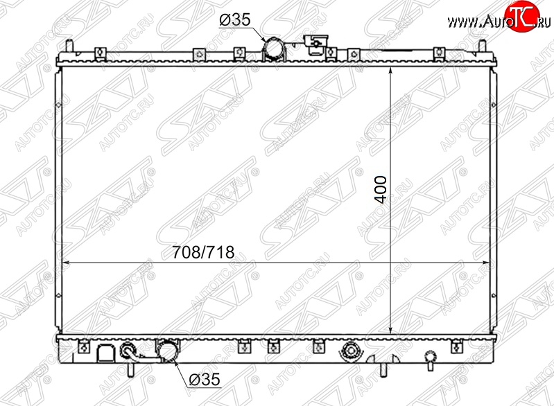 9 849 р. Радиатор двигателя (пластинчатый, МКПП/АКПП) SAT Mitsubishi Grandis (1997-2003)  с доставкой в г. Таганрог