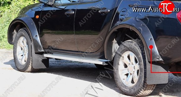 27 849 р. Накладки на колёсные арки RA (усиленные)  Mitsubishi L200  5 KK,KL (2015-2019) дорестайлинг (Поверхность глянец (под окраску), Неокрашенные)  с доставкой в г. Таганрог