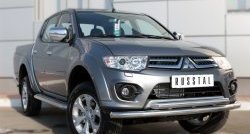 35 999 р. Широкая защита порогов SLITKOFF  Mitsubishi L200  5 KK,KL (2015-2019) дорестайлинг  с доставкой в г. Таганрог. Увеличить фотографию 4