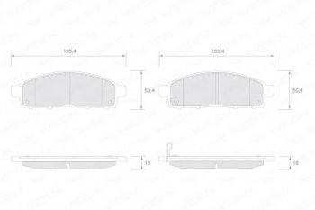 3 599 р. Тормозные колодки Ferodo (передние) Mitsubishi L200 5 KK,KL рестайлинг (2018-2022)  с доставкой в г. Таганрог. Увеличить фотографию 2