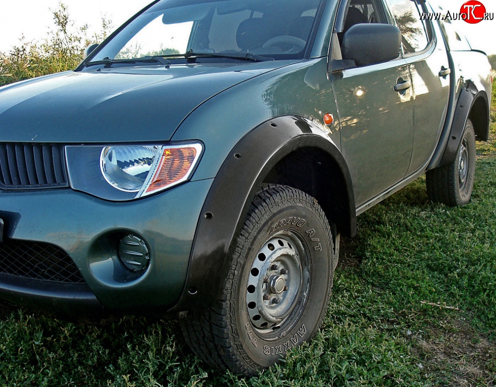 16 999 р. Расширители арок RA (комплект, 90 мм, Standart) Mitsubishi L200 4  дорестайлинг (2006-2014) (Поверхность шагрень)  с доставкой в г. Таганрог