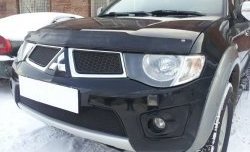 1 499 р. Сетка в решетку радиатора Russtal Mitsubishi Pajero Sport PB дорестайлинг (2008-2013) (черная)  с доставкой в г. Таганрог. Увеличить фотографию 4