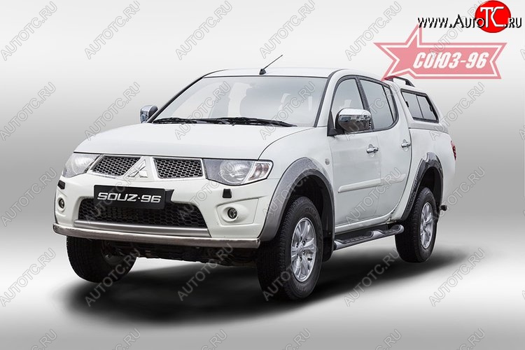 13 904 р. Овальная защита переднего бампера (d75х42) Souz-96 Mitsubishi L200 4  дорестайлинг (2006-2014)  с доставкой в г. Таганрог