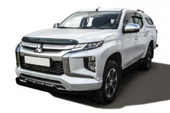 Защита переднего бампера Slitkoff (Ø 76 мм) Mitsubishi (Митсубиси) L200 (л)  5 KK,KL (2018-2022) 5 KK,KL рестайлинг