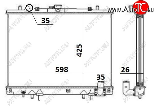 8 299 р. Радиатор двигателя SAT (пластинчатый, 2.5D, МКПП/АКПП, 4WD)  Mitsubishi L200 ( 3 K6T-K7T,  3 K74T) (1996-2006) дорестайлинг, рестайлинг  с доставкой в г. Таганрог