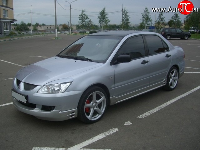 4 999 р. Накладка на передний бампер EGR Mitsubishi Lancer 9 1-ый рестайлинг седан (2003-2005) (Неокрашенная)  с доставкой в г. Таганрог