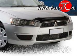 2 069 р. Дефлектор капота NovLine (короткий) Mitsubishi Lancer 10 седан дорестайлинг (2007-2010)  с доставкой в г. Таганрог