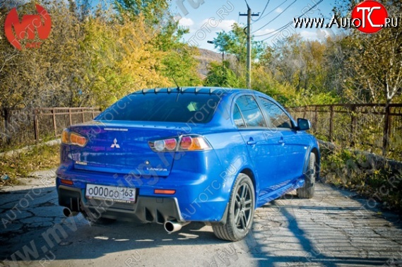 1 649 р. Козырёк на заднее стекло Zodiak Generator (6 зубьев) Mitsubishi Lancer 10 седан рестайлинг (2011-2017) (Неокрашенный)  с доставкой в г. Таганрог