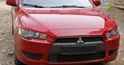 549 р. Реснички на фары RA Mitsubishi Lancer 10 седан дорестайлинг (2007-2010) (Неокрашенные)  с доставкой в г. Таганрог. Увеличить фотографию 4