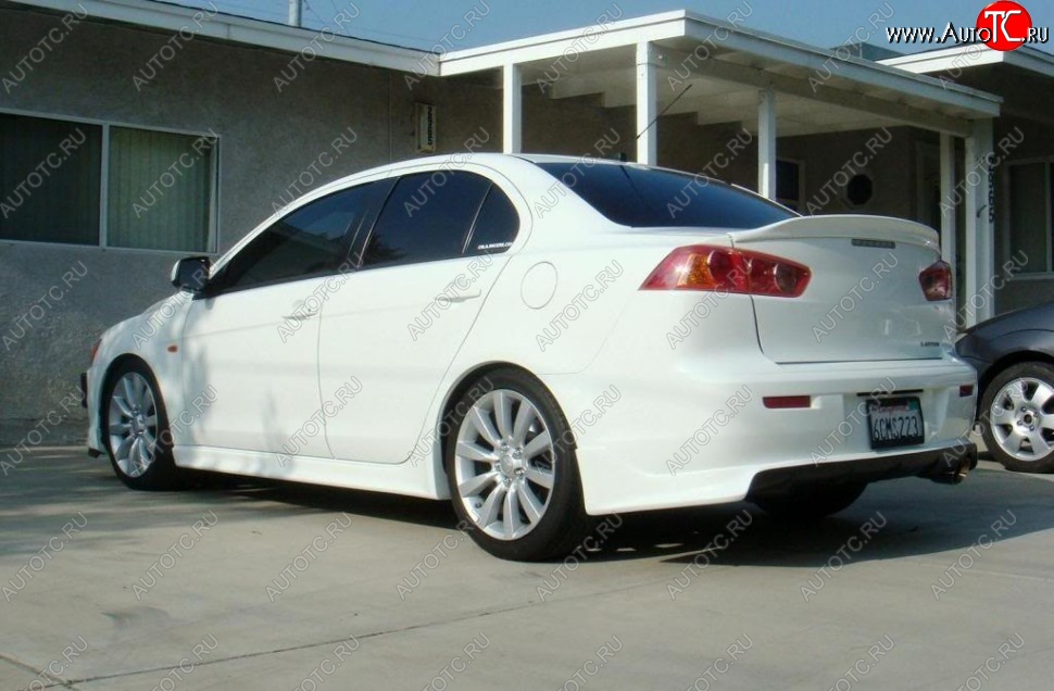 4 149 р. Лип спойлер DUCKBILL Mitsubishi Lancer 10 седан дорестайлинг (2007-2010) (Неокрашенный)  с доставкой в г. Таганрог