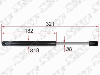 Газовый упор крышки багажника SAT Mitsubishi Lancer 10 седан рестайлинг (2011-2017)