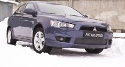 939 р. Зимняя заглушка решетки переднего бампера РА  Mitsubishi Lancer  10 (2007-2010) седан дорестайлинг  с доставкой в г. Таганрог. Увеличить фотографию 3