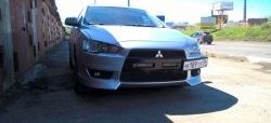 2 699 р. Клыки Evo на передний бампер автомобиля Mitsubishi Lancer 10 хэтчбэк дорестайлинг (2007-2010) (Неокрашенные)  с доставкой в г. Таганрог. Увеличить фотографию 6