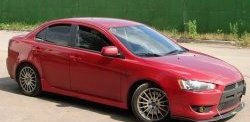 4 549 р. Пороги накладки Evo Mitsubishi Lancer 10 седан рестайлинг (2011-2017) (Неокрашенные)  с доставкой в г. Таганрог. Увеличить фотографию 4