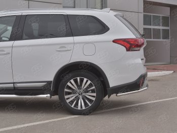 16 449 р. Защита заднего бампера (Ø42 мм, нержавейка) SLITKOFF  Mitsubishi Outlander  GF (2018-2022) 3-ий рестайлинг  с доставкой в г. Таганрог. Увеличить фотографию 3