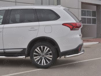 16 799 р. Защита заднего бампера (Ø63 мм, нержавейка) RUSSTAL  Mitsubishi Outlander  GF (2018-2022) 3-ий рестайлинг  с доставкой в г. Таганрог. Увеличить фотографию 3