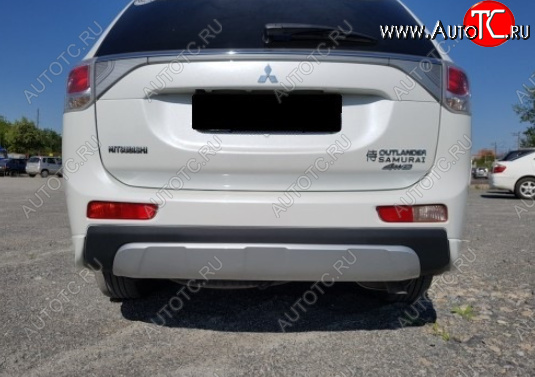 3 499 р. Диффузор заднего бампера BROOMER Design  Mitsubishi Outlander  GF (2012-2014) дорестайлинг (Неокрашенный)  с доставкой в г. Таганрог