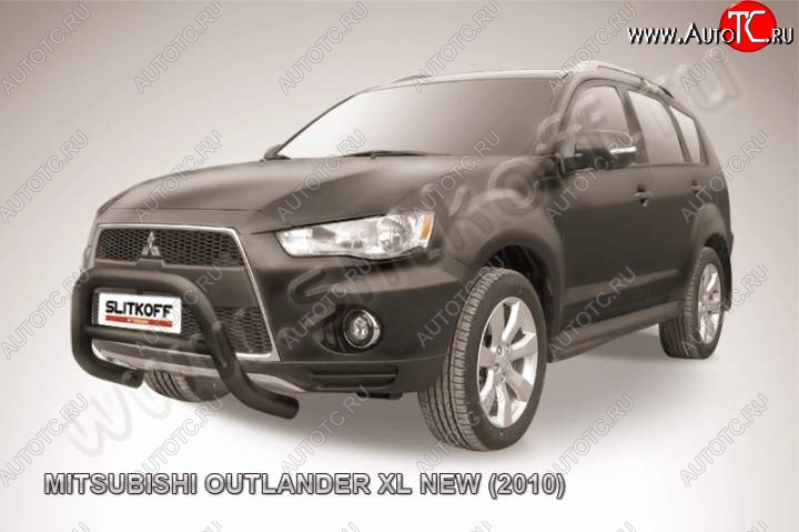 25 999 р. Кенгурятник d76 низкий  Mitsubishi Outlander  XL (2010-2013) (CW)  рестайлинг (Цвет: серебристый)  с доставкой в г. Таганрог