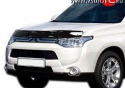 3 199 р. Дефлектор капота NovLine  Mitsubishi Outlander  GF (2012-2014) дорестайлинг  с доставкой в г. Таганрог. Увеличить фотографию 1