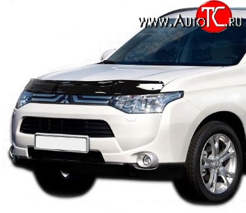 3 199 р. Дефлектор капота NovLine  Mitsubishi Outlander  GF (2012-2014) дорестайлинг  с доставкой в г. Таганрог