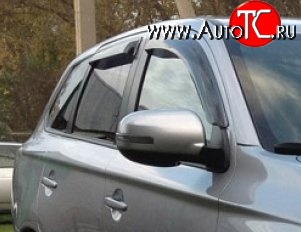 999 р. Комплект дефлекторов окон (ветровиков) 4 шт. Russtal Mitsubishi Outlander GF дорестайлинг (2012-2014)  с доставкой в г. Таганрог