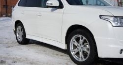 6 199 р. Пороги накладки Broomer Design  Mitsubishi Outlander  GF (2012-2014) дорестайлинг (Неокрашенные)  с доставкой в г. Таганрог. Увеличить фотографию 3