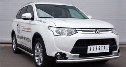 14 999 р. Одинарная защита переднего бампера диаметром 63 мм SLITKOFF  Mitsubishi Outlander  GF (2014-2016) 1-ый рестайлинг  с доставкой в г. Таганрог. Увеличить фотографию 4