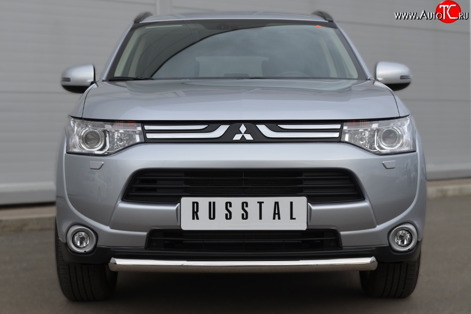 13 999 р. Одинарная защита переднего бампера диаметром 63 мм SLITKOFF  Mitsubishi Outlander  GF (2012-2014) дорестайлинг  с доставкой в г. Таганрог