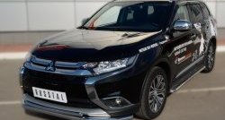 15 999 р. Одинарная защита переднего бампера диаметром 63 мм SLITKOFF Mitsubishi Outlander GF 2-ой рестайлинг (2015-2018)  с доставкой в г. Таганрог. Увеличить фотографию 3