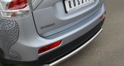 15 549 р. Одинарная защита заднего бампера из трубы диаметром 63 мм SLITKOFF  Mitsubishi Outlander  GF (2012-2014) дорестайлинг  с доставкой в г. Таганрог. Увеличить фотографию 2