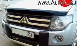 3 689 р. Дефлектор капота NovLine Mitsubishi Pajero 4 V80 дорестайлинг (2006-2011)  с доставкой в г. Таганрог. Увеличить фотографию 1