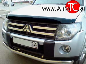 3 689 р. Дефлектор капота NovLine Mitsubishi Pajero 4 V80 дорестайлинг (2006-2011)  с доставкой в г. Таганрог