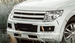 8 199 р. Решётка радиатора BROOMER Design  Mitsubishi Pajero ( 4 V90,  4 V80) (2006-2015) дорестайлинг, дорестайлинг, 1-ый рестайлинг, 3 дв. 1-ый рестайлинг (Неокрашенная)  с доставкой в г. Таганрог. Увеличить фотографию 3