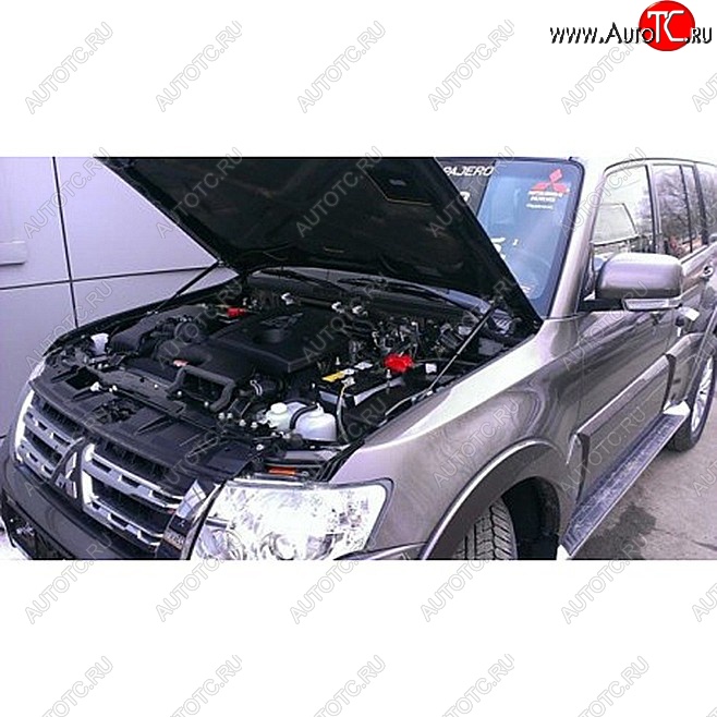 2 349 р. Упоры капота Russtal  Mitsubishi Pajero ( 4 V90,  4 V80) (2006-2020) дорестайлинг, дорестайлинг, 1-ый рестайлинг, 3 дв. 1-ый рестайлинг, 2-ой рестайлинг  с доставкой в г. Таганрог