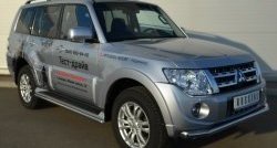 15 999 р. Одинарная защита переднего бампера диаметром 63 мм SLITKOFF  Mitsubishi Pajero ( 4 V90,  4 V80) (2011-2015) 1-ый рестайлинг, 3 дв. 1-ый рестайлинг  с доставкой в г. Таганрог. Увеличить фотографию 4