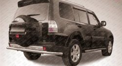 Защита заднего бампера из длинной трубы диаметром 76 мм Slitkoff Mitsubishi Pajero 4 V90 дорестайлинг (2006-2011)