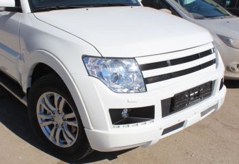 32 999 р. Бампер передний Broomer Design Mitsubishi Pajero 4 V80 3 дв. 1-ый рестайлинг (2011-2014) (Неокрашенный)  с доставкой в г. Таганрог. Увеличить фотографию 2