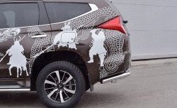 15 549 р. Защита заднего бампера (Ø63 мм уголки, нержавейка) SLITKOFF  Mitsubishi Pajero Sport  QE (2015-2021) дорестайлинг  с доставкой в г. Таганрог. Увеличить фотографию 4