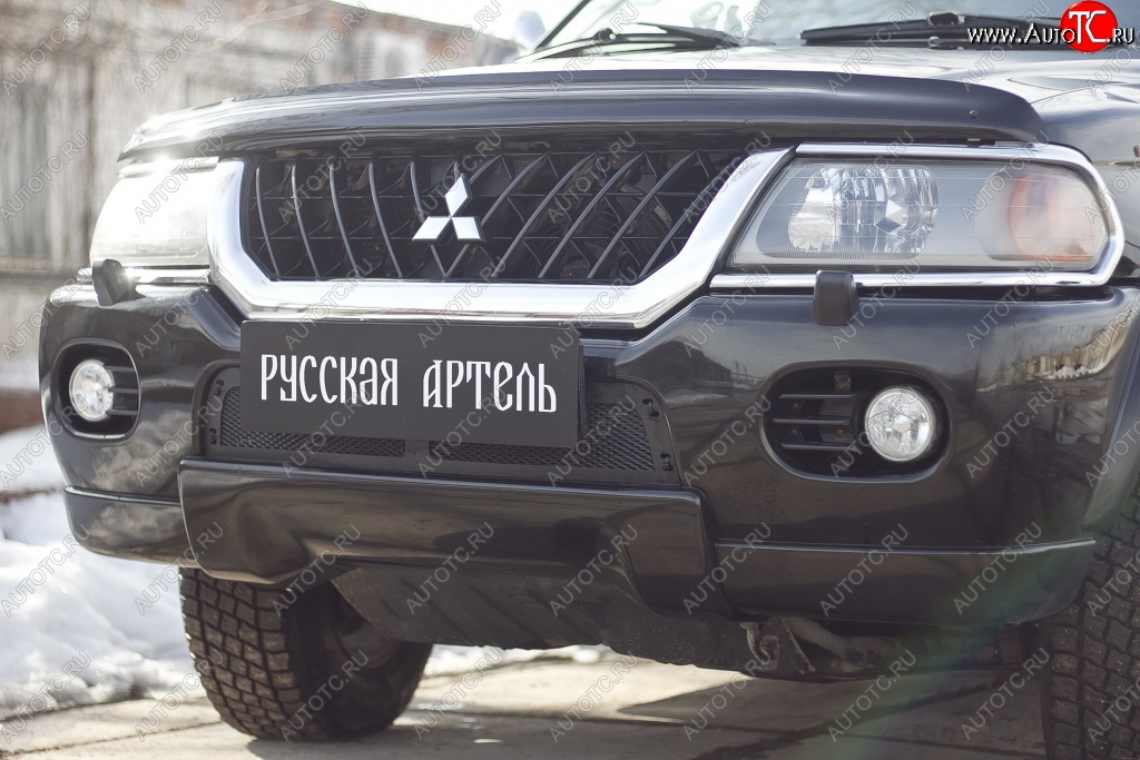 1 879 р. Защитная сетка решетки переднего бампера РА  Mitsubishi Pajero Sport  PA (1996-2004) дорестайлинг  с доставкой в г. Таганрог