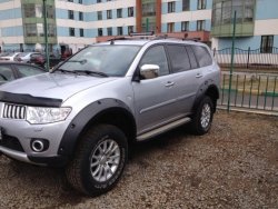 15 349 р. Накладки на колёсные арки BUSHWACKER Mitsubishi Pajero Sport PB дорестайлинг (2008-2013) (Неокрашенные)  с доставкой в г. Таганрог. Увеличить фотографию 2