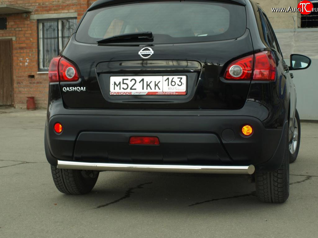 6 149 р. Защита заднего бампера 63,5 мм Nissan Qashqai 1 дорестайлинг (2007-2010)  с доставкой в г. Таганрог