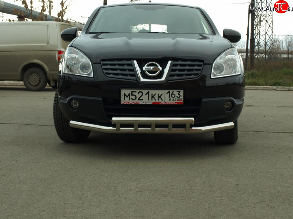 12 449 р. Защита переднего бампера 63,5 мм Nissan Qashqai 1 дорестайлинг (2007-2010)  с доставкой в г. Таганрог