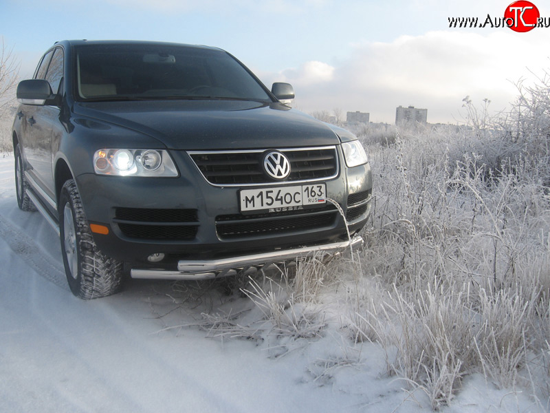 13 699 р. Двойная Защита переднего бампера Metall Design Volkswagen Touareg GP дорестайлинг (2002-2007)  с доставкой в г. Таганрог