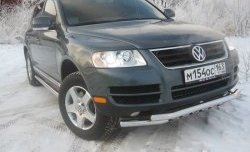 13 699 р. Двойная Защита переднего бампера Metall Design Volkswagen Touareg GP дорестайлинг (2002-2007)  с доставкой в г. Таганрог. Увеличить фотографию 3